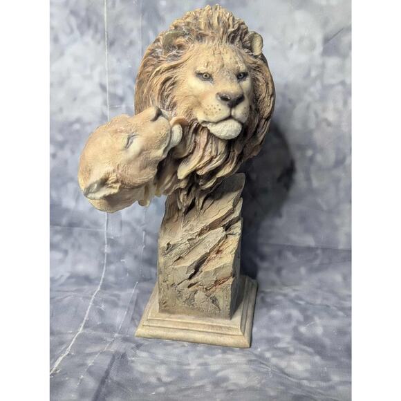 Vintage Mill Creek Studio Lion Lioness Sculpture Statue Signed Slockbower - Picture 8 of 13